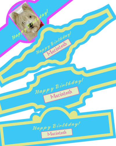 Dog Birthday Cigar Band Labels