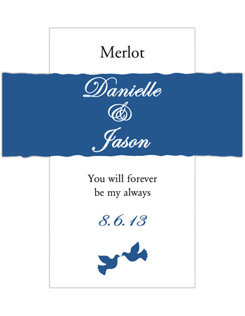 Doves Wine Wedding Labels