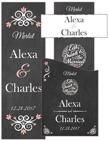 Eat Drink be Married Chalkboard Wedding Labels