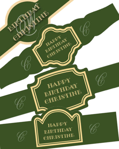 Elegant Birthday Cigar Band Labels