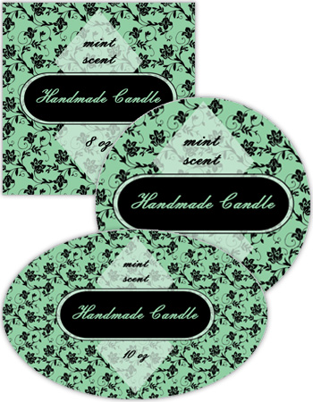 Floral Candle Labels