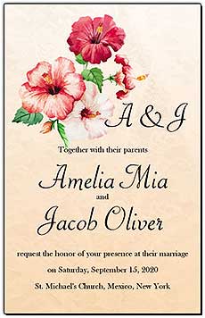 Floral Coralbell Lace Wedding Invitations