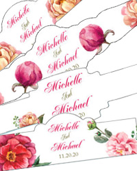 Floral Poppy Cigar Band Labels