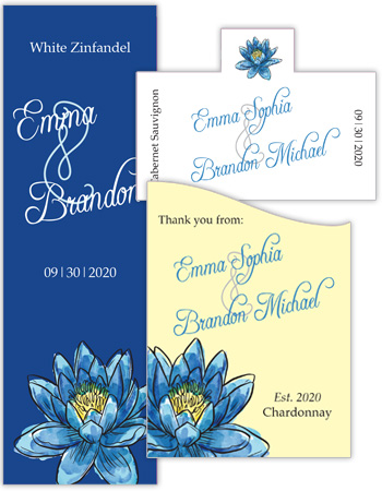 Floral Fairytale Flower Wedding Labels