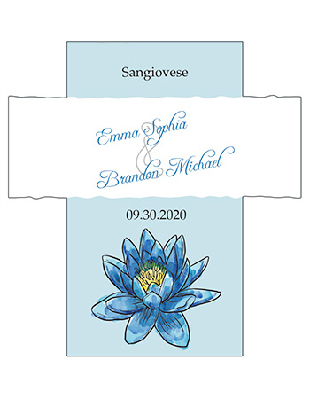 Floral Fairytale Flower Wine Wedding Labels