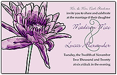 Floral Lovely Lavender Wedding Invitations