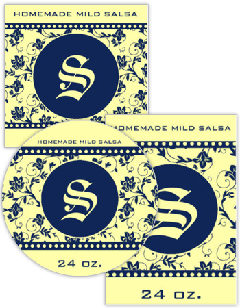 Floral Pearls Canning Labels