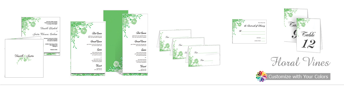 Floral Vines Wedding Invitations