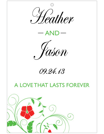 Flowers Wedding Hang Tag