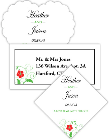 Flowers Wedding Labels