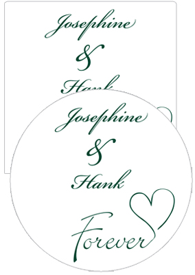 Forever Swirly Wedding Coasters