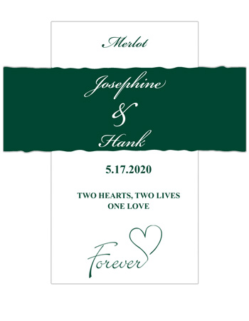 Forever Swirly Wine Wedding Labels