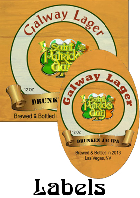 Galway Lager Saint Patricks Day  labels