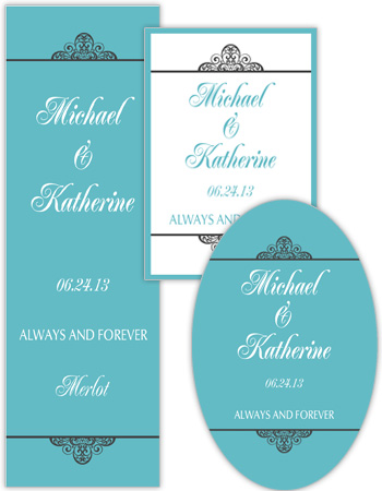 Glamorous Wedding Labels