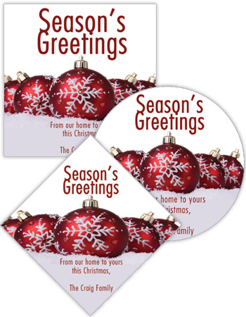 Group Ornaments Christmas Labels