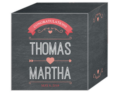 Hearts of Love Chalkboard Style Favor Boxes