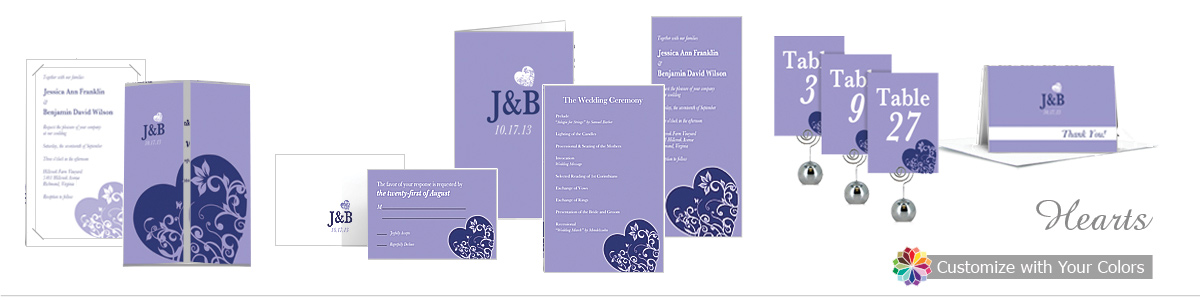 Hearts Wedding Invitations