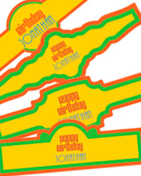 Hippie Birthday Cigar Band Labels