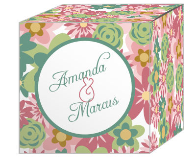 Infinity Floral Wreath Favor Boxes