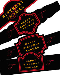 Initial Birthday Cigar Band Labels