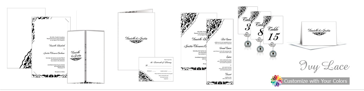 Ivy Lace Wedding Invitations