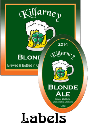 Killarney Ale Saint Patrick Day Labels