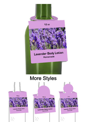 Lavender Body Lotion Bottle Tags