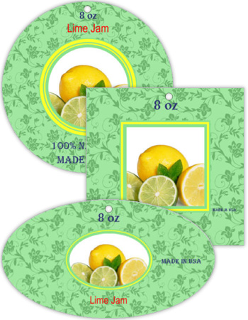 Lime Canning Favor Tag