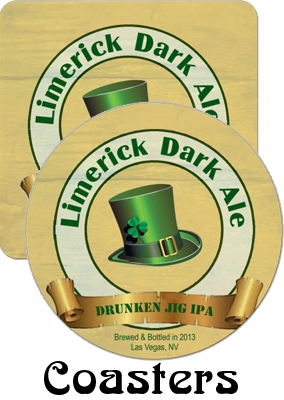 Limerick Dark Ale Saint Patrick Day Coasters