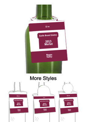 Merlot Wine Bottle Tags