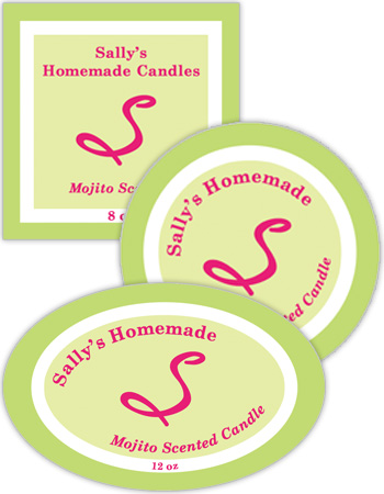 Mojito Candle Labels