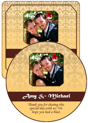 Nouveau Wedding Coasters