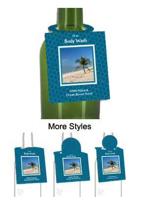 Ocean Breeze Body Wash Bottle Tags