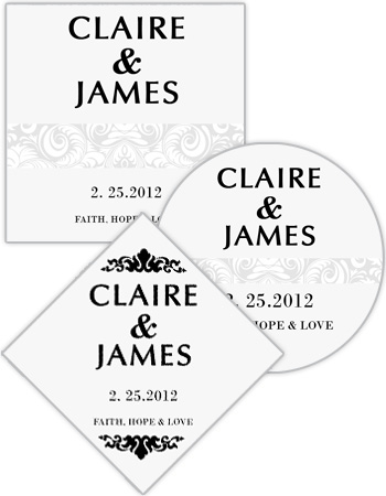 Paisley Wedding Labels