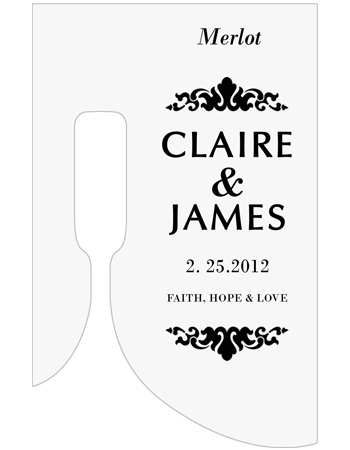 Paisley Wine Wedding Labels