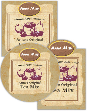 Paper Tea Bag Food and Craft Label