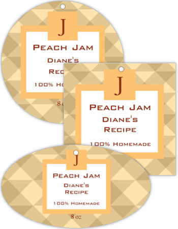 Peach Canning Favor Tag