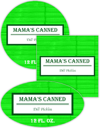 Pickles Canning Labels