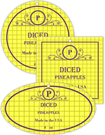 Pinapple Canning Favor Tag