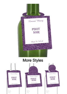 Pinot Noir Wine Bottle Tags