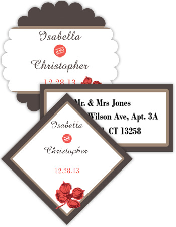 Polka Wedding Labels