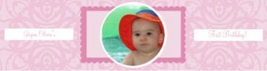 Water Powder Pink Baby Labels 7x1.875