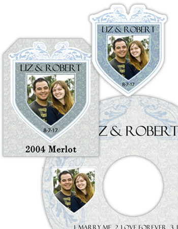 Romanesque Wedding Labels