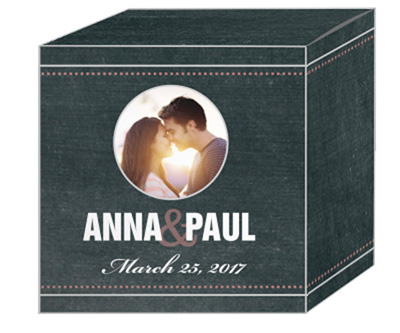 Romantic Photo Chalkboard Favor Boxes