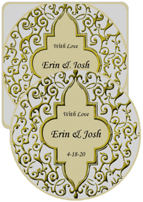 Romanticism Wedding Coasters