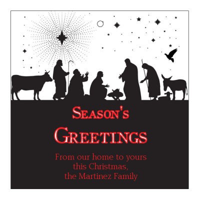 Scene Nativity Christmas Hang Tags