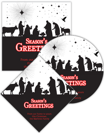 Scene Nativity Christmas Labels