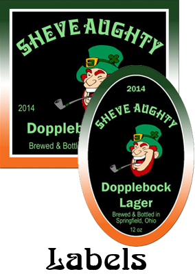 Sheve Aughty Bock Saint Patrick's Day Day labels