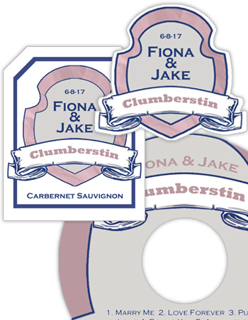 Shield Wedding Labels