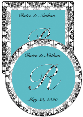 Silhouette Wedding Coasters